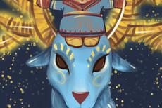 Олень с золотыми рогами