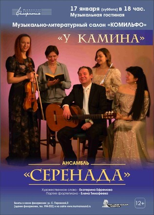 У камина